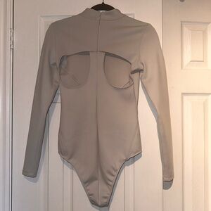 ZARA neoprene Grey bodysuit, cut out in back, brand new UNWORN.